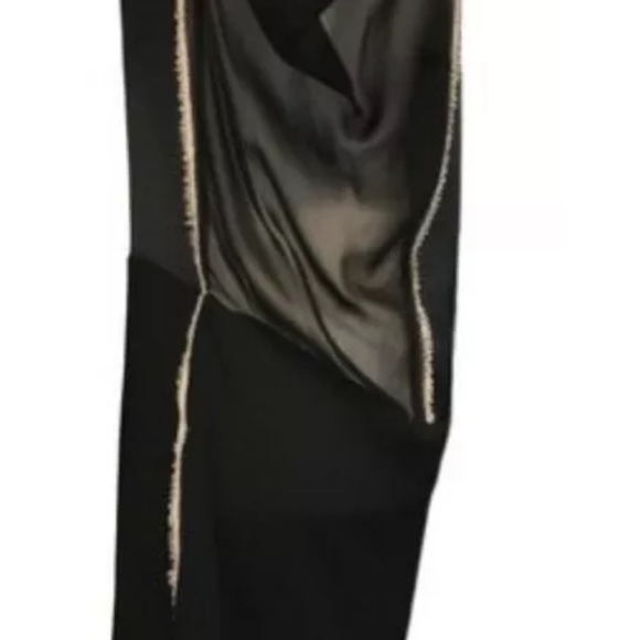 NWT BCBGMAXAZRIA Runway Asymmetrical cold shoulder color block tunic dress XXS - Picture 14 of 16